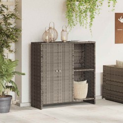 Armoire de rangement avec étagère Gris 100 x 36 x 102 cm Rotin 614972614972