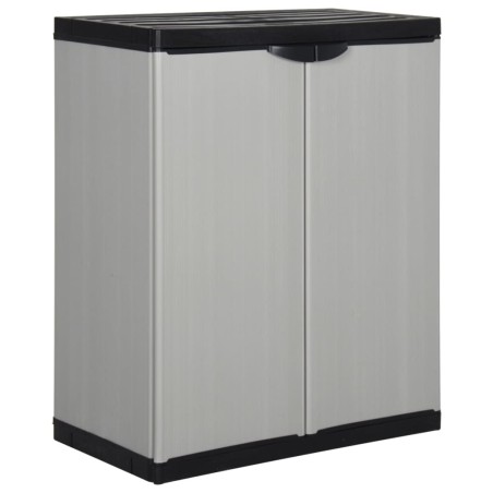 Armoire de rangement de jardin 1 étagère Gris/noir 68x40x85 cm 614977614977
