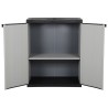 Armoire de rangement de jardin 1 étagère Gris/noir 68x40x85 cm 614977614977
