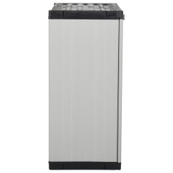 Armoire de rangement de jardin 1 étagère Gris/noir 68x40x85 cm 614977614977