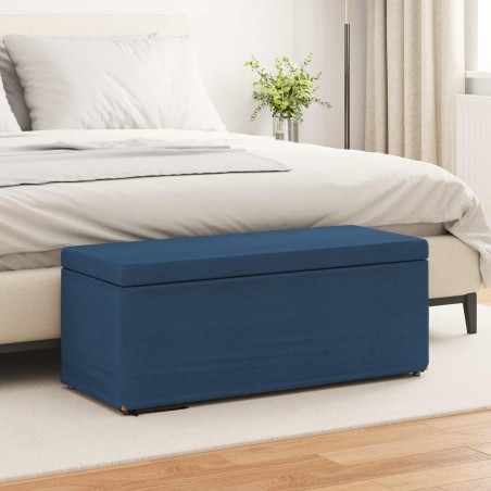 Tabouret Bleu 101 x 41 x 40 cm Tissu et bois stratifié 614978614978