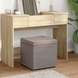 Tabouret Taupe 41 x 41 x 40 cm Tissu et bois stratifié 614984614984