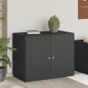 Armoire de rangement de jardin Noir 100x55,5x80 cm Résine tressée 614985614985