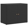 Armoire de rangement de jardin Noir 100x55,5x80 cm Résine tressée 614985614985