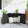 Armoire de rangement de jardin Noir 100x55,5x80 cm Résine tressée 614985614985