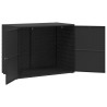 Armoire de rangement de jardin Noir 100x55,5x80 cm Résine tressée 614985614985
