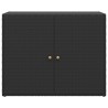 Armoire de rangement de jardin Noir 100x55,5x80 cm Résine tressée 614985614985