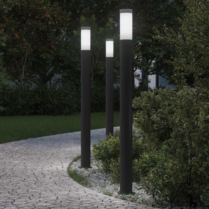 Borne lumineuse lot de 3 110 cm acier inoxydable IP44 614986614986