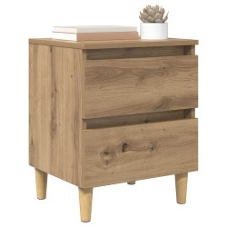 Armoire de lit avec tiroir Chêne artisanal 40 x 35 x 50 cm 614988614988