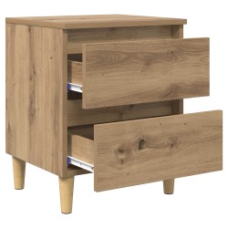 Armoire de lit avec tiroir Chêne artisanal 40 x 35 x 50 cm 614988614988