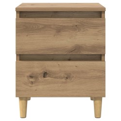 Armoire de lit avec tiroir Chêne artisanal 40 x 35 x 50 cm 614988614988