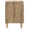 Armoire de lit avec tiroir Chêne artisanal 40 x 35 x 50 cm 614988614988