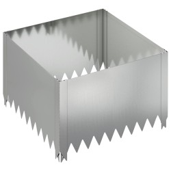 Bordure de Pelouse 60 x 60 x 35 cm Acier Argenté 614989614989