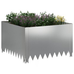 Bordure de Pelouse 60 x 60 x 35 cm Acier Argenté 614989614989