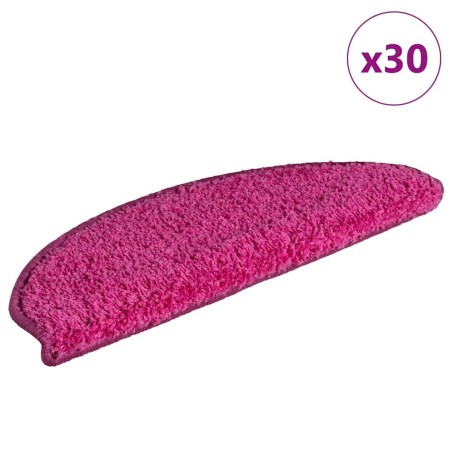 Tapis d'escalier 30 pcs 65x21x4 cm Rose Demi-rond Grand 614990614990