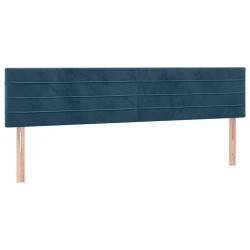 Tête de lit à LED Bleu foncé 180x5x78/88 cm Velours 614993614993