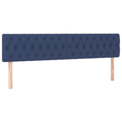 Tête de lit à LED Bleu 200x7x78/88 cm Tissu 614995614995
