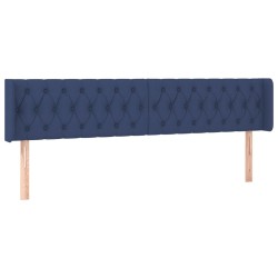 Tête de lit à LED Bleu 203x16x78/88 cm Tissu 614996614996