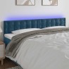 Tête de lit à LED Bleu foncé 160x5x78/88 cm Velours 614998614998