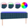 Tête de lit à LED Bleu foncé 160x5x78/88 cm Velours 614998614998