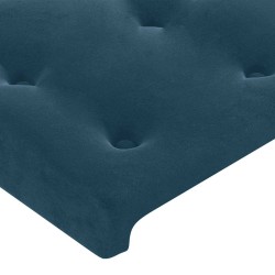 Tête de lit à LED Bleu foncé 160x5x78/88 cm Velours 614998614998