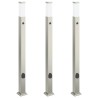 Bornes lumineuses avec détecteur et prise lot de 3 110 cm acier inoxydable IP44 615002615002
