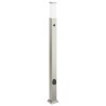 Bornes lumineuses avec détecteur et prise lot de 3 110 cm acier inoxydable IP44 615002615002