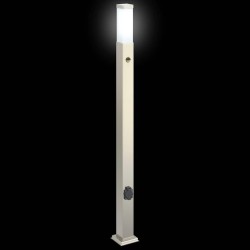 Bornes lumineuses avec détecteur et prise lot de 3 110 cm acier inoxydable IP44 615002615002