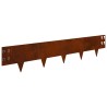 Bordure de Pelouse 50 pcs 100 x 20 cm Acier Rouillé 615004615004
