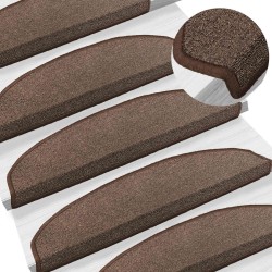 Tapis d'escalier auto-adhésifs 15 pcs Marron café 615008615008