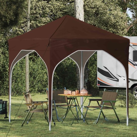Tente de fête pop-up 194 x 194 x 245 cm Marron 615009615009