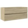Armoire de lavabo de salle de bain chêne sonoma 100x38,5x45 cm 615011615011