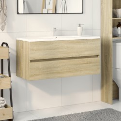 Armoire de lavabo de salle de bain chêne sonoma 100x38,5x45 cm 615011615011