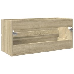 Armoire de lavabo de salle de bain chêne sonoma 100x38,5x45 cm 615011615011