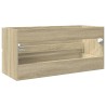 Armoire de lavabo de salle de bain chêne sonoma 100x38,5x45 cm 615011615011