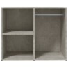 Armoire de dressing Gris béton 80x40x65 cm Bois d'ingénierie 615013615013