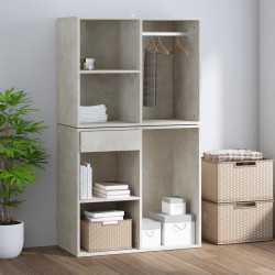 Armoire de dressing Gris béton 80x40x65 cm Bois d'ingénierie 615013615013
