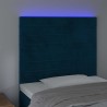 Tête de lit à LED Bleu foncé 90x5x118/128 cm Velours 615017615017