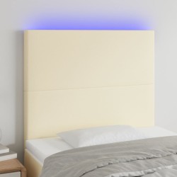 Tête de lit à LED Crème 100x5x118/128 cm Similicuir 615018615018