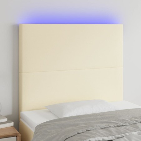 Tête de lit à LED Crème 100x5x118/128 cm Similicuir 615018615018