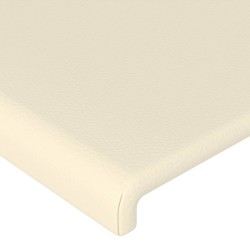 Tête de lit à LED Crème 100x5x118/128 cm Similicuir 615018615018