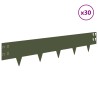 Bordure de Pelouse 30 pcs 100 x 20 cm Acier Vert olive 615019615019