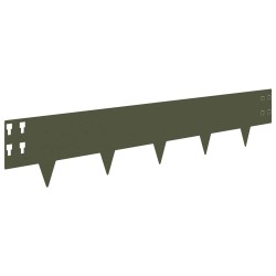 Bordure de Pelouse 30 pcs 100 x 20 cm Acier Vert olive 615019615019