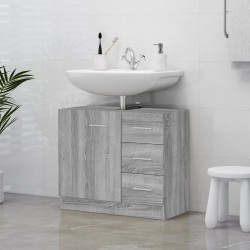 Armoire de lavabo Sonoma gris 63x30x54 cm Bois d'ingénierie 615021615021
