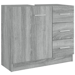 Armoire de lavabo Sonoma gris 63x30x54 cm Bois d'ingénierie 615021615021
