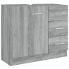 Armoire de lavabo Sonoma gris 63x30x54 cm Bois d'ingénierie 615021615021