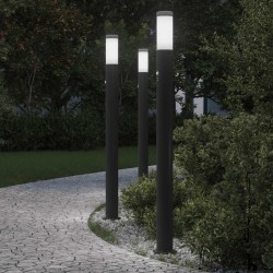 Bornes lumineuses avec détecteur lot de 3 110 cm acier inoxydable IP44 615024615024