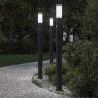 Bornes lumineuses avec détecteur lot de 3 110 cm acier inoxydable IP44 615024615024