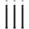 Bornes lumineuses avec détecteur lot de 3 110 cm acier inoxydable IP44 615024615024