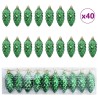 Boule de Pomme de Pin de Noël 40 pcs Vert Plastique 615027615027